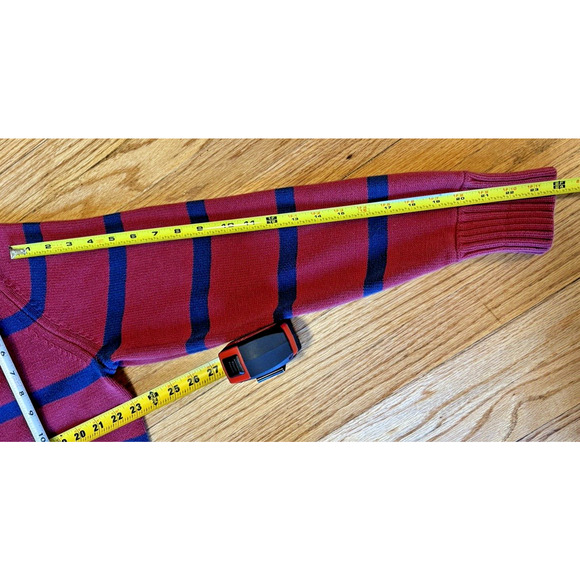 American Eagle Outfitter Men's L/XL Long Sleeve 1/4 Zip Pullover Sweater Stripes - Picture 3 of 10